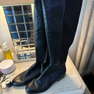 Black over the knee boots. Michael Kors size 10 Leather upper,  stretchy backs